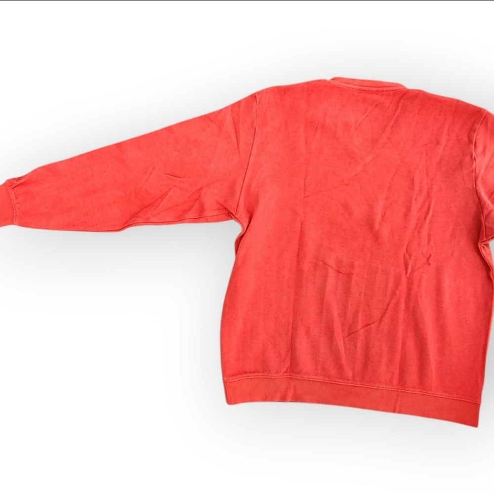 Cutter & Buck Men's V-Neck Sweater Vibrant Orange Size Large 100% Cotton - Picture 9 of 12